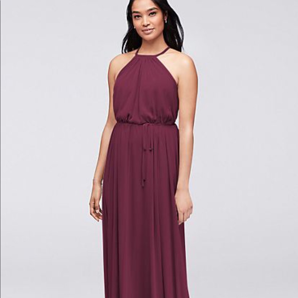 Wine Bridesmaid Dress